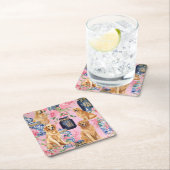 Waterverf Palm Beach Golden Retrievers Ginger Jar Kartonnen Onderzetters (Insitu)