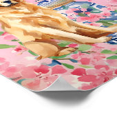 Waterverf Palm Beach Golden Retrievers Ginger Jar Poster (Hoek)