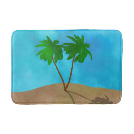 Waterverf Palm Beach Scene Collage Badmat