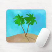 Waterverf Palm Beach Scene Collage Muismat (Met muis)