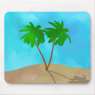 Waterverf Palm Beach Scene Collage Muismat