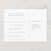 Waterverf Palm Beach Song Request RSVP Briefkaart (Achterkant)