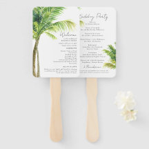 Waterverf Palm Beach Wedding Program