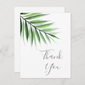 Waterverf Palm Bedankkaart (Voorkant / Achterkant)