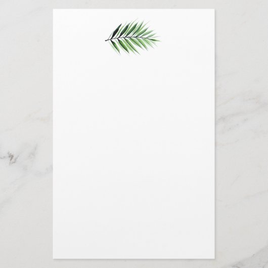 Waterverf Palm Briefpapier (Voorkant)