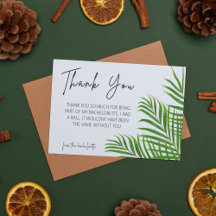 Waterverf Palm bruid Bachelorette Party Dank u