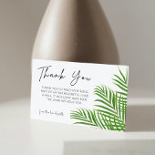 Waterverf Palm bruid Bachelorette Party Dank u Notitiekaartje