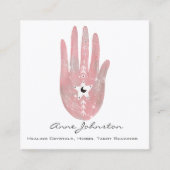 Waterverf Palm en Star Square Visitekaartje (Voorkant)