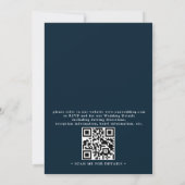 Waterverf Palm En Strandgras QR Code Huwelijk Kaart (Achterkant)