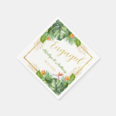 Waterverf Palm Floral Servet (Hoek)