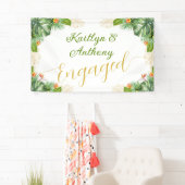 Waterverf Palm Floral Spandoek (Insitu)