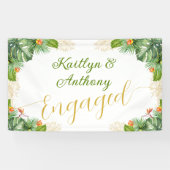 Waterverf Palm Floral Spandoek (Horizontaal)