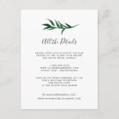 Waterverf Palm Guest Information Kaart (Voorkant)