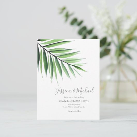 Waterverf Palm Kaart (Staand voorkant)