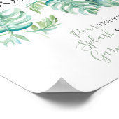 Waterverf palm Leaves Mimosa Bar Poster (Hoek)