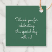 Waterverf Palm Monstera Tropisch Hartelijk dank Bedankjes Labels (Achterkant)