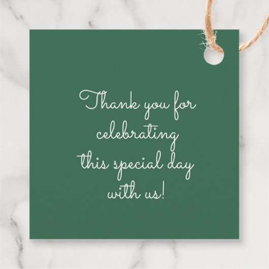 Waterverf Palm Monstera Tropisch Hartelijk dank Bedankjes Labels (Achterkant)