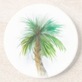 Waterverf Palm Palmetto Tree Onderzetter (Voorkant)