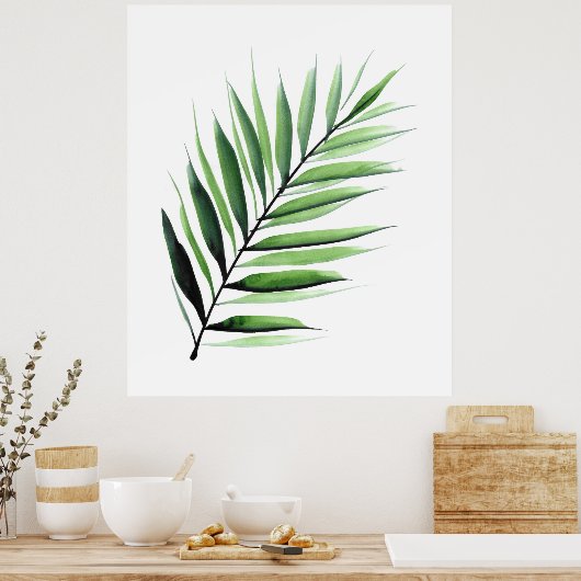 Waterverf Palm Poster (Keuken)