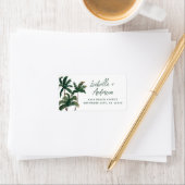 Waterverf Palm retouradres Etiket (Insitu)