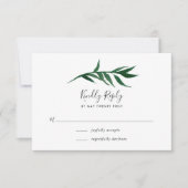 Waterverf Palm RSVP-kaart RSVP Kaartje (Voorkant)