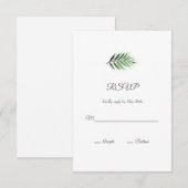 Waterverf Palm RSVP Kaartje (Voorkant / Achterkant)