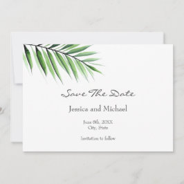 Waterverf Palm Save The Date