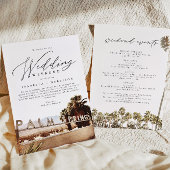 Waterverf Palm Springs bruiloft welkom route Kaart