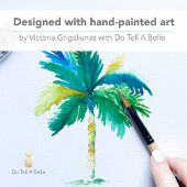 Waterverf Palm Tree Aangepaste huwelijksuitnodigin