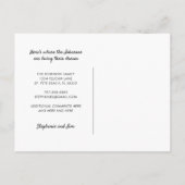 Waterverf Palm Tree Aqua Sky verhuisde naar Florid Aankondigingskaart (Achterkant)