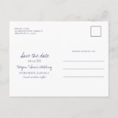 Waterverf Palm Tree Beach Wedding Save the Date Aankondigingskaart (Achterkant)