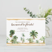 Waterverf Palm Tree Bewegende Aankondiging (Staand voorkant)