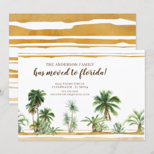 Waterverf Palm Tree Bewegende Aankondiging