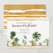 Waterverf Palm Tree Bewegende Aankondiging (Voorkant / Achterkant)