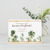 Waterverf Palm Tree Bewegende Aankondiging (Staand voorkant)