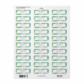 Waterverf Palm Tree Chique retour adres label (Full Sheet)
