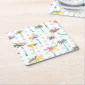 Waterverf Palm Trees 2 Kartonnen Onderzetters (Schuin)