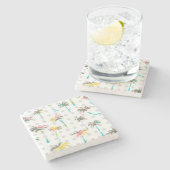 Waterverf Palm Trees 2 Stenen Onderzetter (Zijkant)