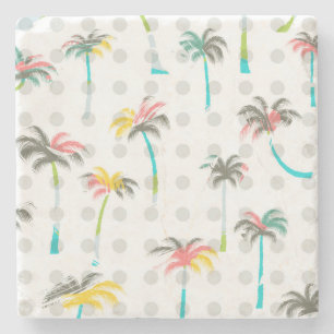 Waterverf Palm Trees 2 Stenen Onderzetter