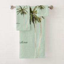 Waterverf Palm Trees Elegant Typografie Tropisch