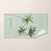 Waterverf Palm Trees Elegant Typografie Tropisch Bad Handdoek (Handdoek)