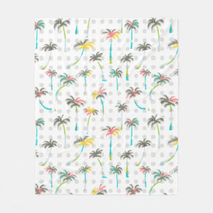 Waterverf Palm Trees Fleece Deken