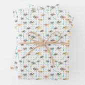 Waterverf Palm Trees Inpakpapier Vel (In situ)