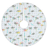 Waterverf Palm Trees Kerstboom Rok (Voorkant)