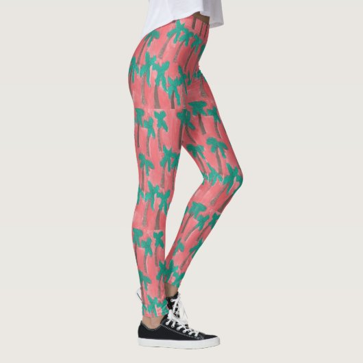 Waterverf Palm Trees Leggings (Rechts)