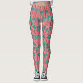 Waterverf Palm Trees Leggings (Voorkant)