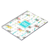 Waterverf Palm Trees | Monogram Notitieboek (Linkerzijde)