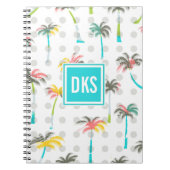 Waterverf Palm Trees | Monogram Notitieboek (Voorkant)