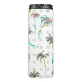 Waterverf Palm Trees | Monogram Thermosbeker (Achterkant)