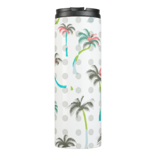 Waterverf Palm Trees | Monogram Thermosbeker (Achterkant)